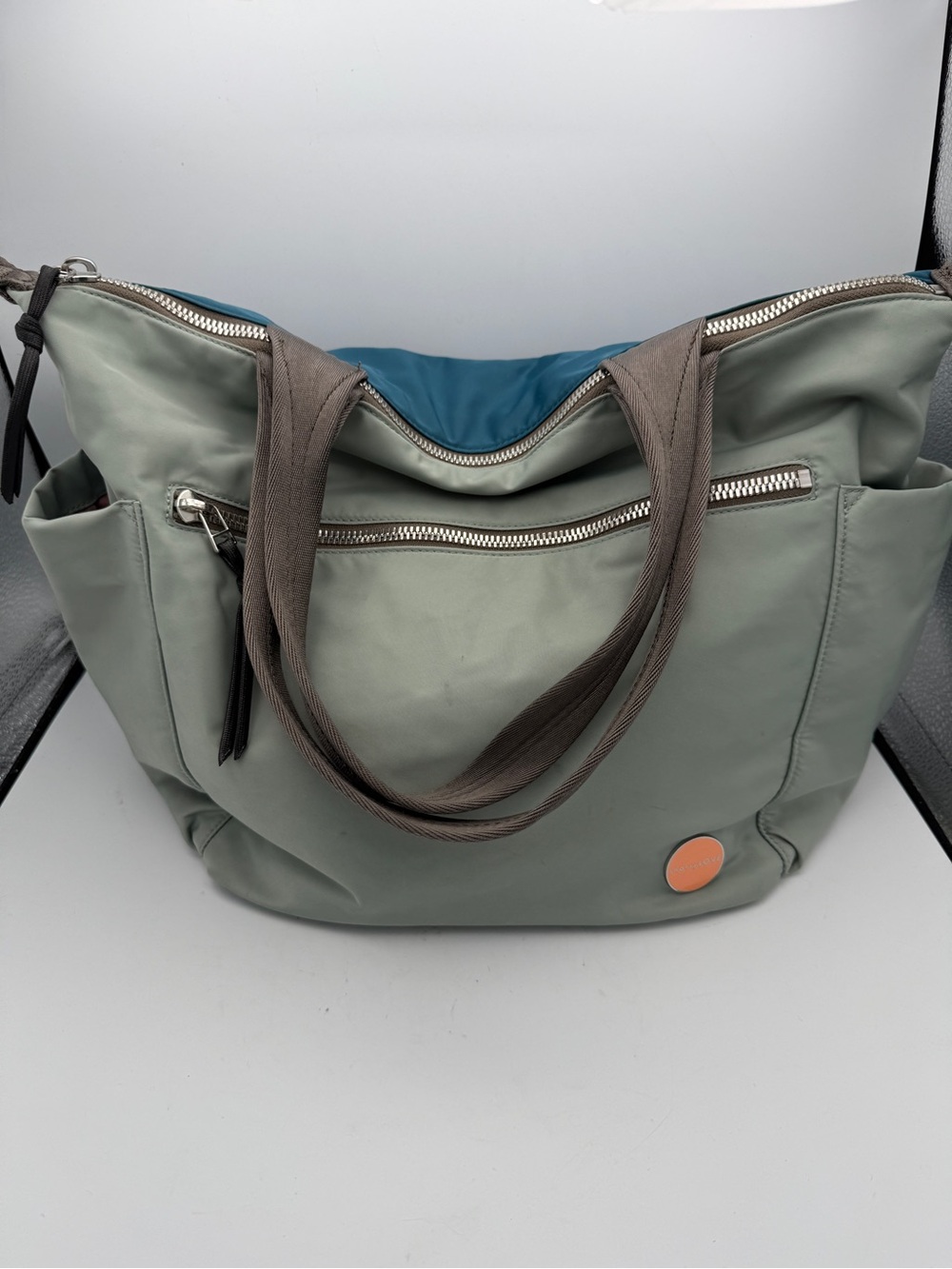 shortyLOVE "Tillie" medium size tote in slate/teal (no longer available!)